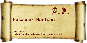 Potucsek Mariann névjegykártya