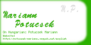 mariann potucsek business card